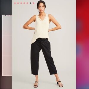 Hatch Black Cropped Drawstring Pants